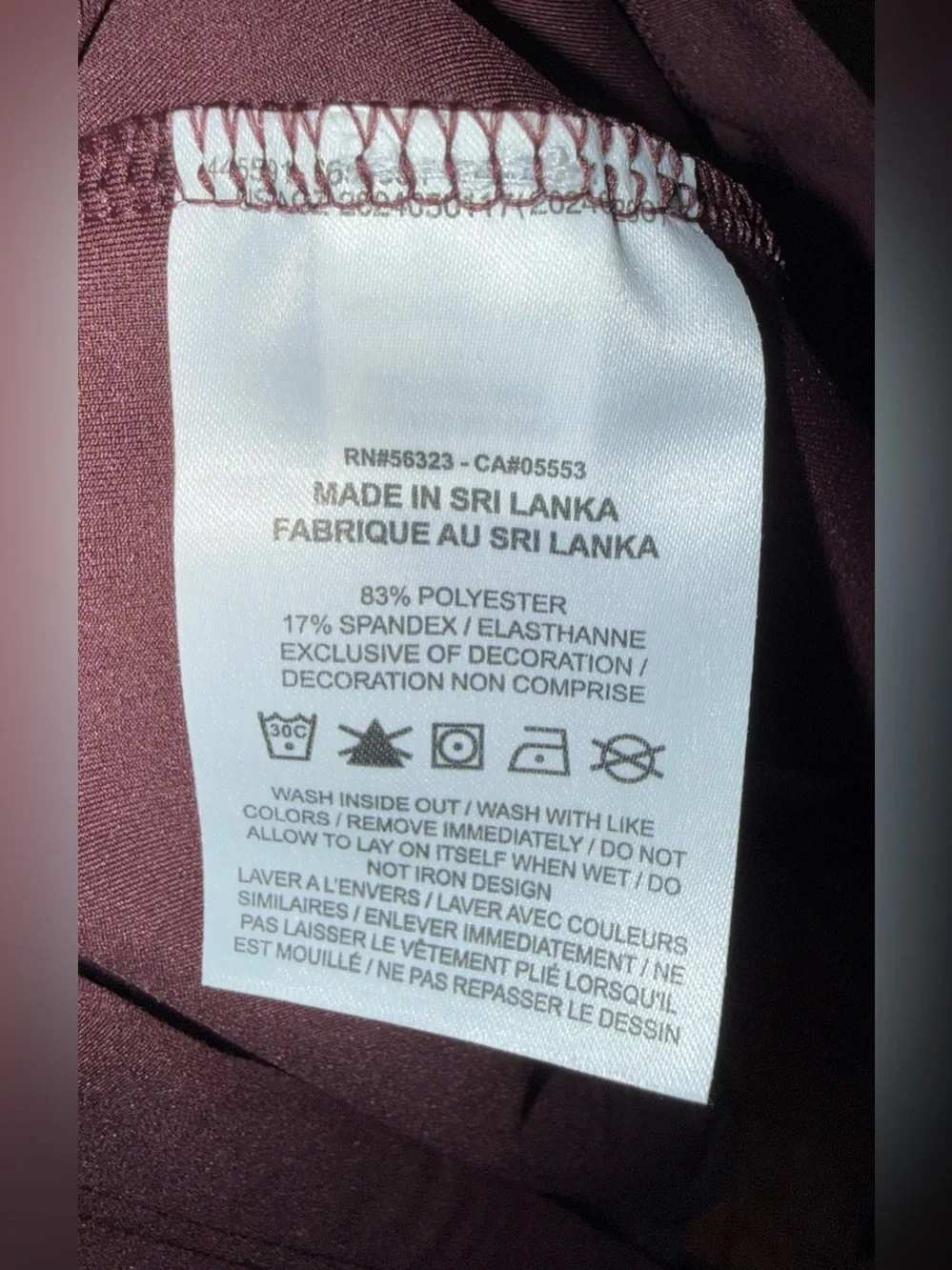 Nike Sportswear women's long-sleeve dress in “Burgundy Crush”, size L, NWT